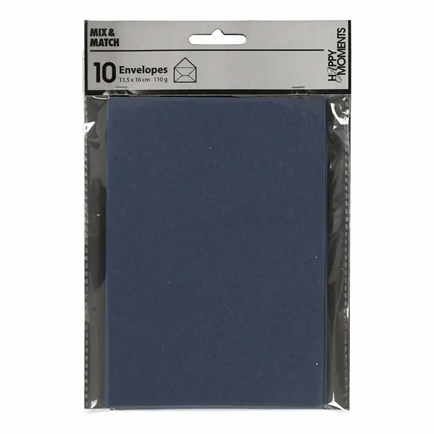 Envelop Blauw, 11,5x15cm, 10st. Aanbieding