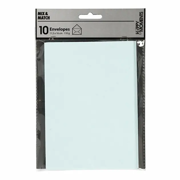 Envelop Lichtblauw, 11,5x15cm, 10st. Express Levering