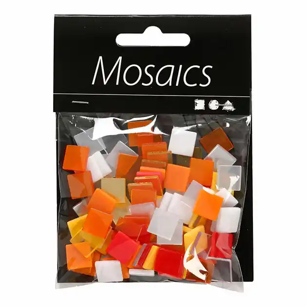 Lage Prijs Mini Mozaiek Rood/Oranje 1x1mm, 25 gram