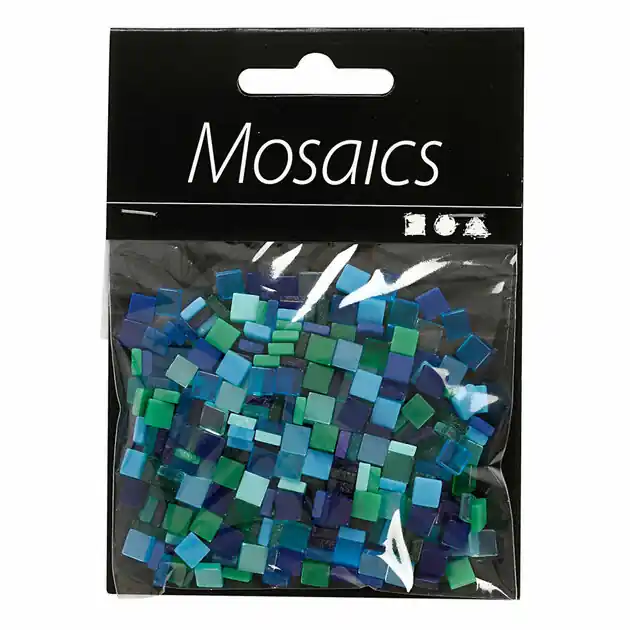 Snelle Levering Mini Mozaiek Blauw/Groen 5x5mm, 25 gram