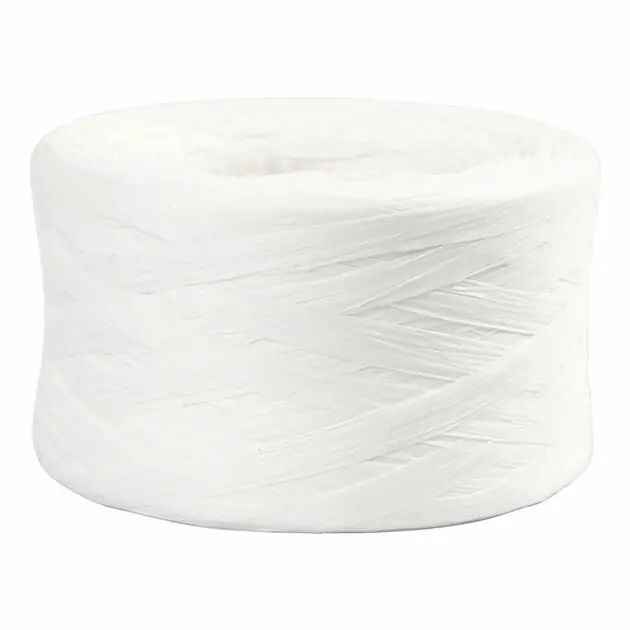 Populair Papier Raffia Garen Wit, 100m