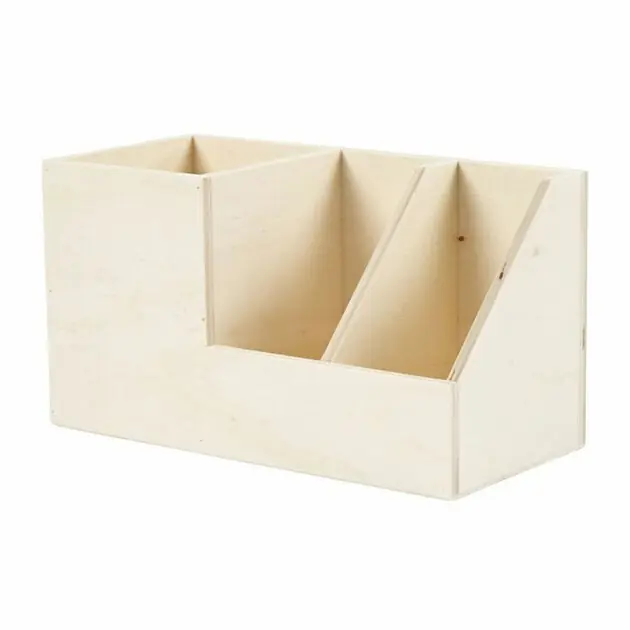 Goedkoop Houten Pennenbak, 3 Vakken