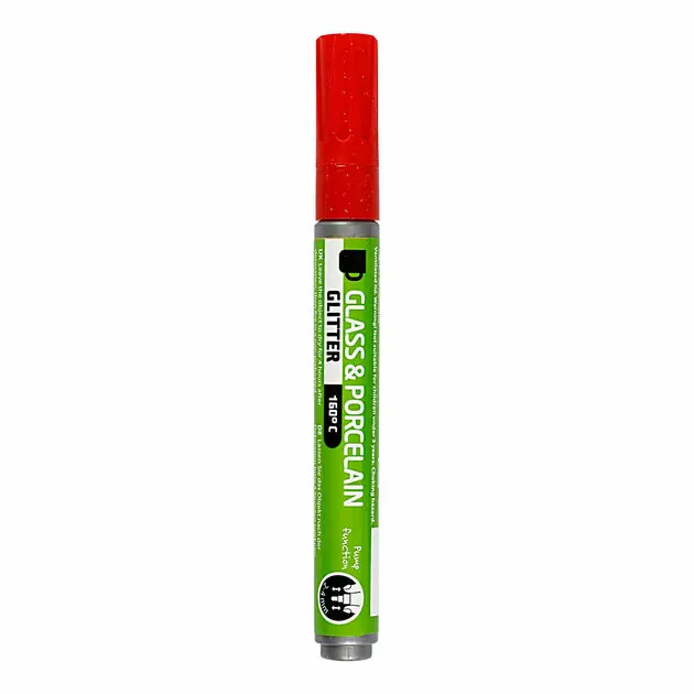 Snelle Levering Glas- en Porseleinstift Glitter Semi-Dekkend - Rood