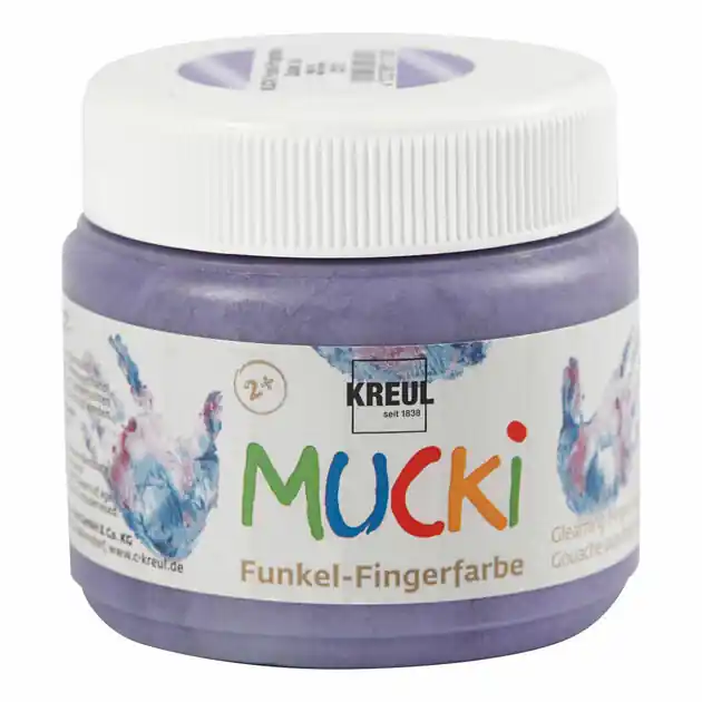Gecertificeerd Mucki Vingerverf - Paars Metallic, 150ml