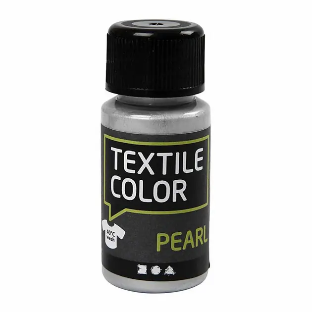 Textile Color Dekkende Textielverf - Zilver Parelmoer, 50ml Betaalbaar