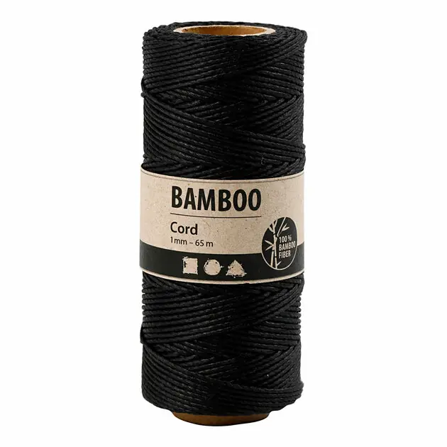 Bamboekoord Zwart, 65m Express Levering