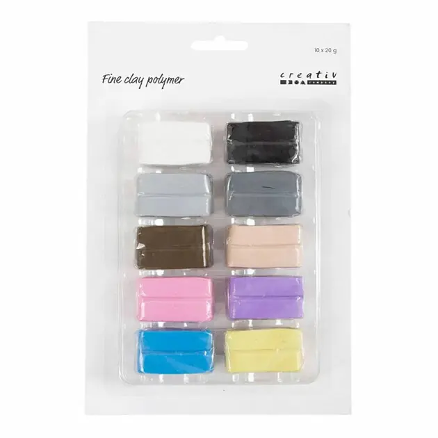 Dagaanbieding Fijne Polymeerklei Pastelkleuren, 10x20 gram