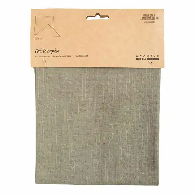 Stoffen Servet Dusty Groen, 42x42cm Exclusieve Aanbieding