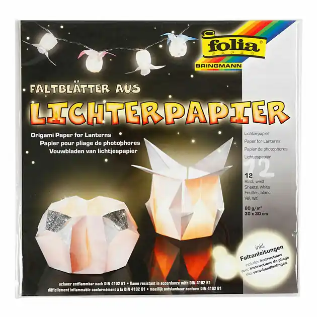 Lantaarnpapier Wit, 30x30cm Direct Beschikbaar