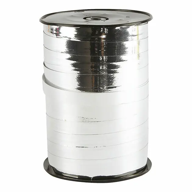 Cadeaulint Zilver Metallic, 250m Fabrieksprijs