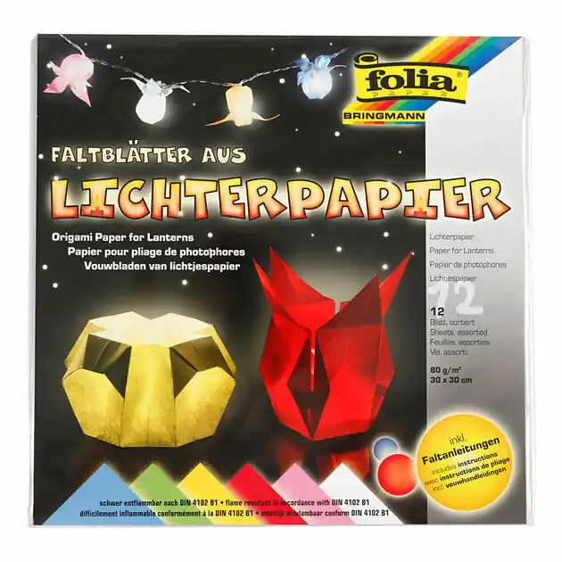Hete Deal Lantaarnpapier Standaardkleuren 30x30cm , 12 Vellen