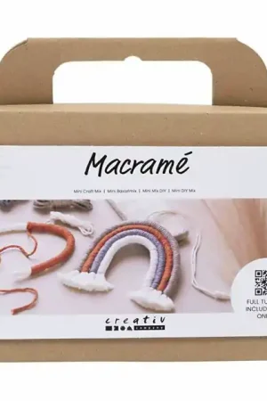 Aanbieding Mini Hobbyset Macrame Regenboog