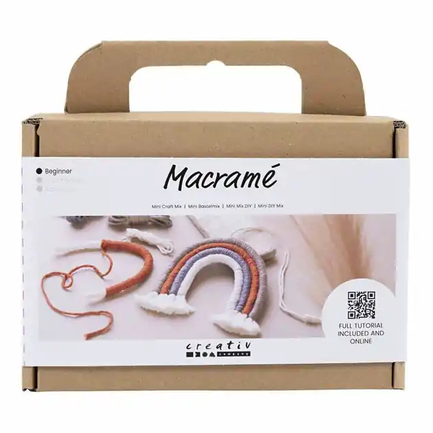 Aanbieding Mini Hobbyset Macrame Regenboog