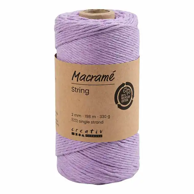 Uitverkoop Macrame Koord Paars, 198m