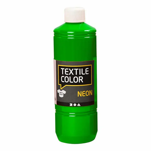 Betaalbaar Textile Color Semi-dekkende Textielverf - Neon Groen, 500ml