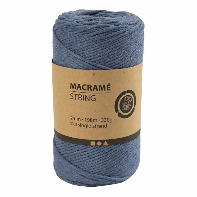 Laatste Kans Macrame Koord - Blauw, 198m