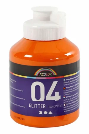 Acrylverf Glitter voor Kinderen - Oranje, 500ml Bestseller