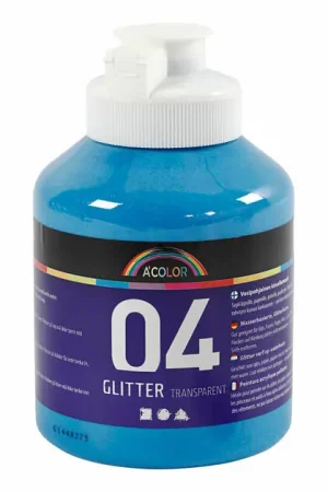 Acrylverf Glitter voor Kinderen - Blauw, 500ml Tijdelijk Beschikbaar