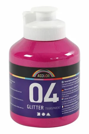 Acrylverf Glitter voor Kinderen - Roze, 500ml Tijdelijk Beschikbaar