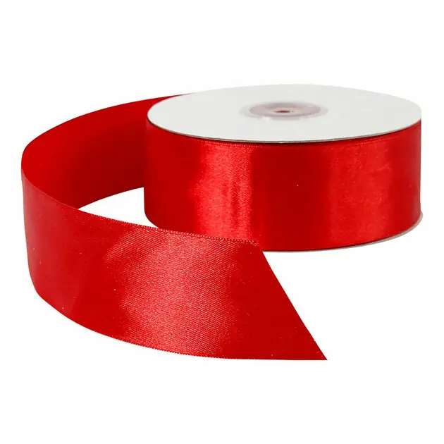 Betrouwbaar Satijnlint Rood, 50m