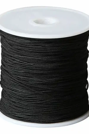 Weekendaanbieding Polyester Koord Zwart 1 mm, 50m