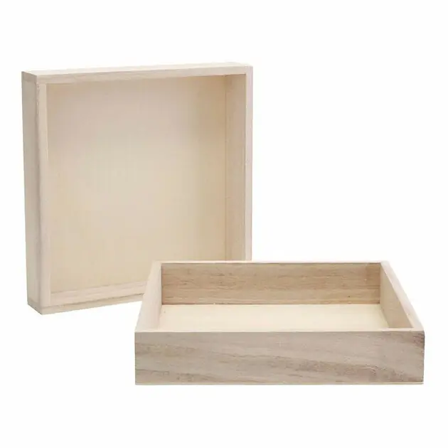 Goedkoop Houten Frame met Rand 16,2x16,2x3cm, 10st.