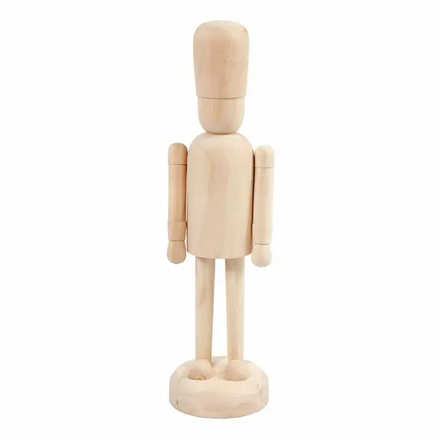Beperkte Voorraad Houten Figuur op Voet, 45cm