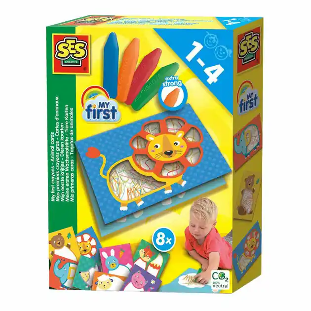 Exclusieve Aanbieding SES My First - Krijtjes Dieren Kaarten