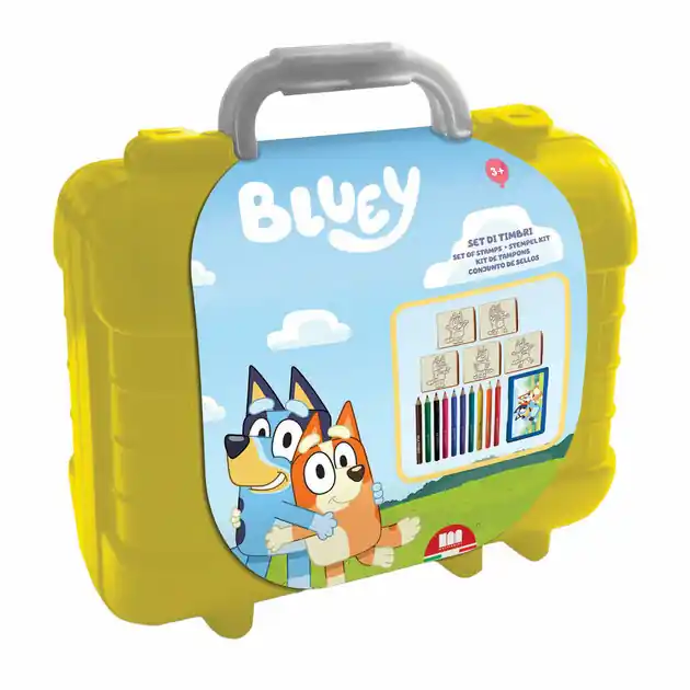 Op = Op Bluey Reis Stempel- en Kleurkoffer