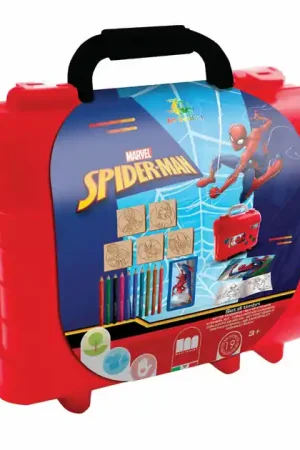 Spiderman Reis Stempel- en Kleurkoffer Nieuw