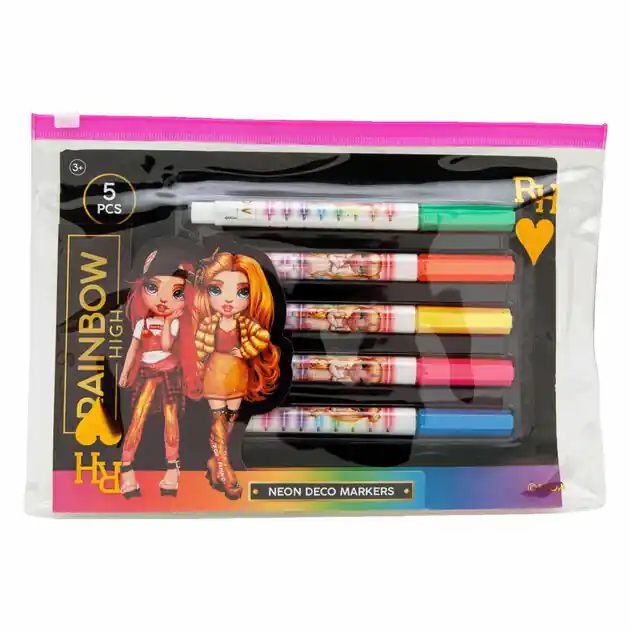Rainbow High Neon Viltstiften, 5st. Beperkt Aanbod