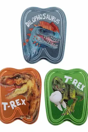 Dino World Tanden Blikje Direct Verzonden