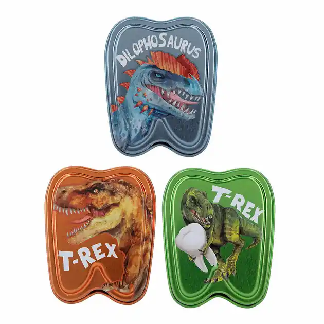 Dino World Tanden Blikje Direct Verzonden