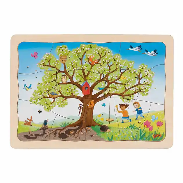 Gecertificeerd Goki Houten Legpuzzel Mijn Appelboom, 32st.