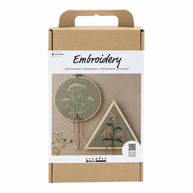Populair Hobbyset Borduurwerk Dusty Groen Borduurframe