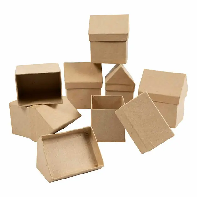 Huizen Papier-mache, Set van 4 Rechtstreeks Van De Fabrikant