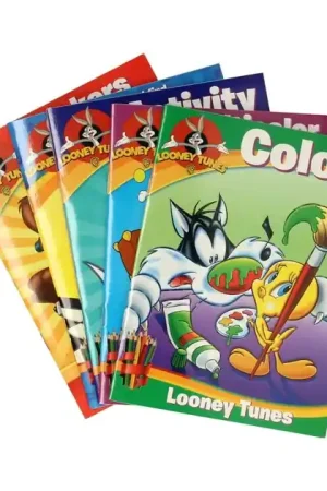 Hoge Kwaliteit Looney Tunes Kleurboekenbox met Kleurpotloden