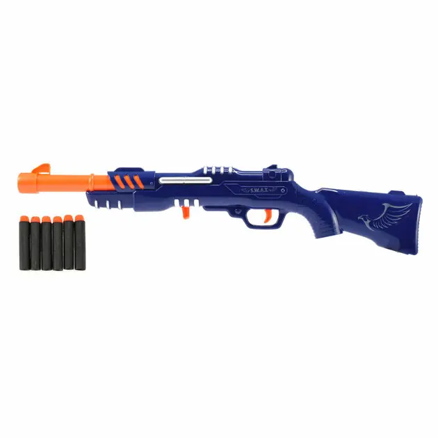Politie Geweer Blauw met 6 Foampijlen Speciale Aanbieding