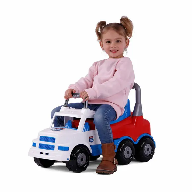 Populair Cavallino XXL Torpedo Vrachtwagen Loopauto, 69cm