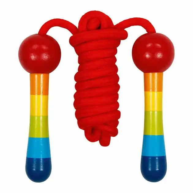 Bestel Nu Goki Houten Springtouw Regenboog, 200cm
