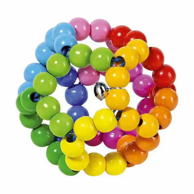 Goki Houten Grijpring Bal Regenboog Direct Verzonden