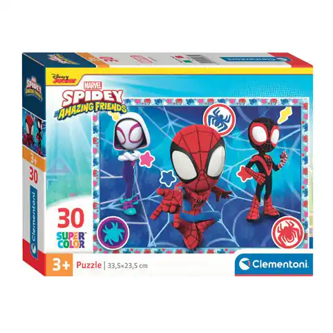 Direct Beschikbaar Clementoni Legpuzzel Super Color Marvel Spidey, 30st.