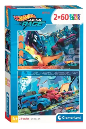Veilige Betaling Clementoni Legpuzzel Super Color Hot Wheels, 2x60st.