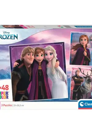 Clementoni Legpuzzel Super Color Vierkant Disney Frozen, 3x48st. Dagaanbieding