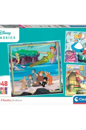 Snelle Levering Clementoni Legpuzzel Super Color Vierkant Disney Classics, 3x48st.