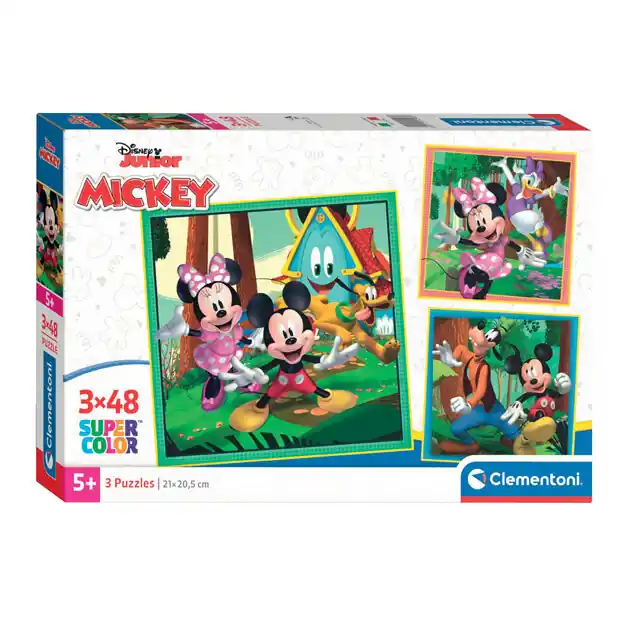 Betrouwbaar Clementoni Legpuzzel Super Color Vierkant Mickey and Friends, 3x48st.