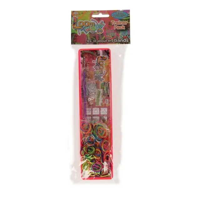 Tijdelijk Beschikbaar Loom Twister Loombord Roze en Bandjes, 200st.