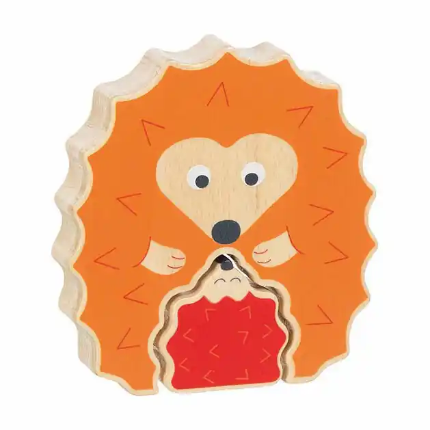 Favoriet Goki Houten Puzzel Staand Egelt, 2st.