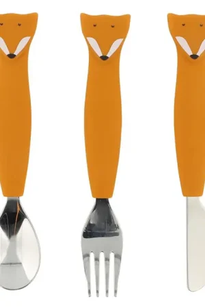 Trixie Siliconen Eetset - Mr. Fox, 3st. Gereduceerde Prijs