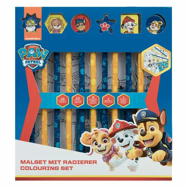 Gecertificeerd Kleurset met Gummen PAW Patrol, 29dlg.